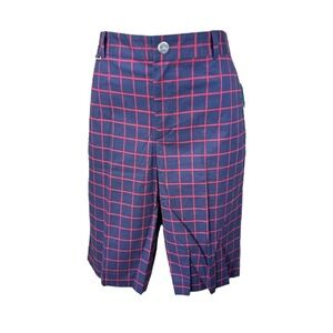 Lauren Active Ralph Lauren Golf Shorts Navy Red Windowpane Size 4 32x12 New
